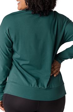 Zippers along the seams lend easy access to this comfy sweatshirt in a relaxed fit to keep you feeling great throughout maternity, postpartum and beyond. Crewneck Ribbed cuffs 70% viscose, 26% acrylic, 4% spandex Hand wash, tumble dry Imported Comfortable Green Sweatshirt For Loungewear, Casual Maternity Tops For Fall, Casual Fall Maternity Tops, Green Long Sleeve Sweatshirt For Layering, Casual Green Tops For Relaxation, Maternity Relaxed Fit Crew Neck Top, Casual Maternity Tops With Relaxed Fit, Comfortable Green Tops For Relaxation, Comfortable Green Tops