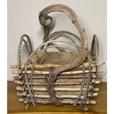 a basket made out of branches and twigs