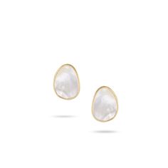 Marco Bicego Jewelry - 18K GOLD AND MOTHER OF PEARL STUD EARRINGS | Manfredi Jewels Oval Stud Earrings, Marco Bicego, 18k Gold Earrings, Mother Of Pearl Earrings, 18k Gold Jewelry, Mother Pearl, Lovely Earrings, Pearl Stud Earrings, Opal Pendants