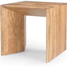 ""Introducing the Lux Solid Wood End Table, a stunning addition to your contemporary living space. Crafted from premium solid acacia and finished in a warm light brown hue, this end table exudes sophistication and style. Its sleek squared ends with meticulously mitered corners demonstrate impeccable craftsmanship, while the legs elegantly miter inward, creating a striking visual depth that commands attention. This end table offers ample surface area for your essentials while maintaining a compac Wall Mount Fireplace, Transitional Contemporary, Wood End Table, Kincaid Furniture, Pulaski Furniture, Pine Table, Desk And Chair Set, Wood End Tables, Entertainment Furniture