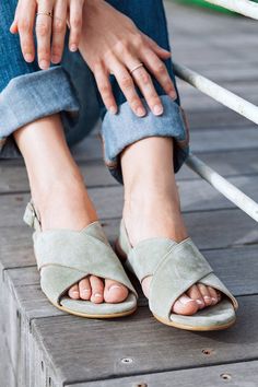 Light Green Suede Leather Sandals, Criss Cross Handmade Comfortable Sandals For Women Comfortable Sandals For Women, Criss Cross Sandals, Handmade Sandals, Stunning Shoes, Shoe Last, Most Comfortable Shoes, Leather Sandals Flat, Gorgeous Shoes, Black Leather Shoes