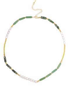 PRICES MAY VARY. Vintage-Inspired: This necklace features a retro, dainty design with natural green stone imitation-pearl beads for a vintage-chic look. Versatile Choker Style: The choker length allows for versatile wear, either as a classic necklace or wrapped for a trendy layered look. High-Quality Materials: Crafted with genuine natural stone imitation-pearls and durable metal hardware for lasting quality. Elegant Accessory: A timeless and elegant jewelry piece suitable for casual, formal, or Pearl Beaded Necklace, Presents For Women, Nature Necklace, Classic Necklace, Choker Style, Necklace Choker, Delicate Jewelry, Timeless Accessories, Elegant Accessories