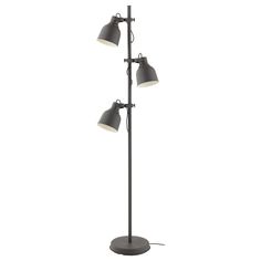 three light floor lamp with two lamps on each side