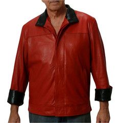 Mens Red Leather flip cuff Jacket Nappa Sheepskin Snakeskin embossed inner cuff & collar $249.95 Formal Red Leather Jacket, Red Leather Jacket For Formal Occasions, Luxury Red Leather Jacket, Classic Red Leather Outerwear, Red Leather Jacket Men, Red Jacket Leather, Leather Craftsmen, Trendy Mens Fashion, Leather Jacket Style