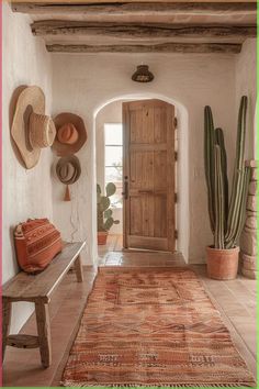 Boho Entryway Ideas, Boho Entry, Kitchen Counter Decor Ideas, Entry Inspiration, Counter Decor Ideas, Entrance Room, Boho Entryway, Cozy Textiles, Desert Boho