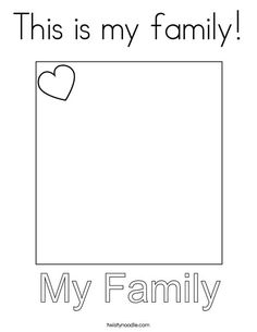 this is my family coloring page for the kids to color and write on their own