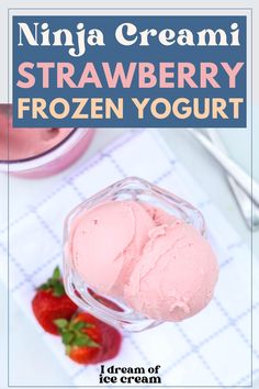 an ice cream recipe for strawberry frozen yogurt