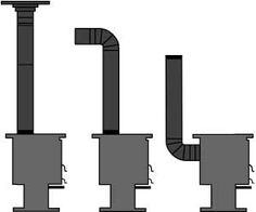 four different types of pipes are shown in black and white, with the same type of piping