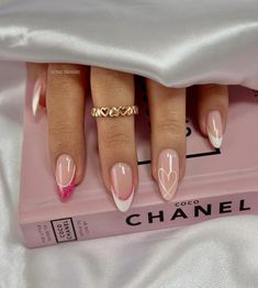 Classy Acrylic Nails, Cute Gel Nails, Pink Acrylic Nails, Fire Nails, Pretty Acrylic Nails, Fancy Nails