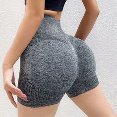 Lolla Women Yoga Shorts Butt Lifting Workout Shorts Seamless High Waisted Gym Shorts Grey Speckled Color 3.5” Inseam New Legging Court, Lifting Leggings, Yoga Short, Jeans Overall, Legging Sport, Jeans Cargo, Maxi Robes, Cardigan Sweater Dress, Fitness Yoga