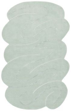 a white rug with four circles on the bottom and one circle in the middle,