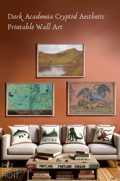 a living room filled with furniture and paintings