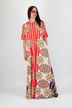 Long Loose Summer dress, Long print dress, Blue Plus Size Maxi Dress, A line Long Dress, Daywear Loose fit Dress, Red with Dark blue elements Long Dress Available Size: XS, S, M, L, XL, 2XL,3XL,4XL, 5XL, 6XL, 7XL, 8XL Made of : Lycra Viscose - suitable for summer season. Do not crease. The model wears size M - 5,6' / 170 cm CARE Machine Wash 30oC Hand Wash with warm water Medium hot iron Thank you for visiting my shop. www.EUGfashion.com e-mail: office@EUGfashion.com Patterned Printed A-line Dress, Vibrant Print A-line Beach Dress, Multicolor Digital Print Maxi Dress, Patterned A-line Printed Dress, Red Abstract Print Summer Maxi Dress, Red Abstract Print Maxi Dress For Summer, A-line Beach Dress With Vibrant Print, Spring Red Maxi Dress With Abstract Print, Summer Red Maxi Dress With Abstract Print