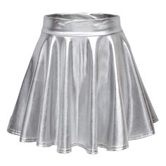 PRICES MAY VARY. Polyester & Spandex. Super stretch, lightweight, breathable and comfortable. Flowy, flared pleated bottom skirt with a bright look, make you edgy, bold and vibrant. High stretchy waist, fit for everyone, show you beautiful leg slender, more sexy. Great for dancing , holidays , cosplay , birthdays , parties , night out , girls' night out or as a costume. Stretch fit makes slipping on a breeze. Please check the size chart below " Product Description " to ensure your order. Size ch Skirt Tutu, Metallic Pleated Skirt, Rok Mini, Pu Leather Skirt, Mini Skater Skirt, Flared Mini Skirt, Party Rock, Performance Dresses, A Line Mini Skirt