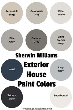 the exterior paint colors for sheryln williams's house in gray and white