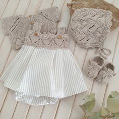 Kids Deco, Deco Fashion, Kids Fashion Trends, Organic Cotton Dress, Crochet Doll Clothes, Crochet Baby Clothes, Crochet Baby Dress, Knitted Baby