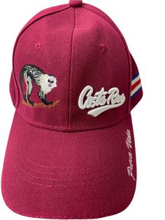 Costa Rica Hat Strapback Cap Adult Pura Vida Embroidered Flag Monkey Tourist Red Condition: Very good pre-owned condition Adult/Adjustable Red Embroidered Snapback Trucker Hat, Red Embroidered Baseball Cap With Curved Brim, Red Embroidered Baseball Cap, Costa Rica, Baseball Hats, Flag, Hats, Free Shipping, Best Deals