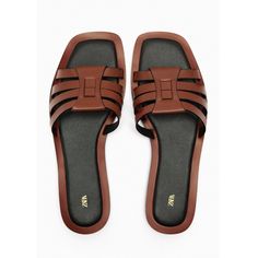 Zara Leather Fisherman Sandals Details: Flat Leather Sandals. Crossed Straps At Front. Squared Toes. Color: Brown Sole Height:0.4"(1cm) Upper:100% Cow Leather Lining:100% Polyurethane Sole: 100%Polyurethane Thermoplastic Insole:85% Leather,15% Rubber New With Tag Chic Brown Flat Heel Sandals, Chic Brown Sandals With Flat Heel, Chic Brown Flat Sandals, Zara Flat Leather Sandals, Chic Brown Slip-on Sandals, Chic Flat Brown Sandals, Zara Brown Mules For Spring, Chic Flat Sandals By Zara, Zara Open Toe Sandals With Leather Footbed