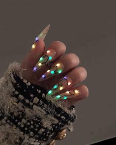 Lily Nails, Unghie Nail Art, Light Nails, Colorful Nails, Acrylic Press On Nails, Her Nails, Diy Nail Art, Dark Nails, Xmas Nails