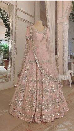 Lehnga Designs Modest, Modest Lehenga Designs, Lehenga With Long Top, Modest Lehenga, Long Blouse Lehenga, Long Choli Lehenga, Peach Bridesmaid Dresses, Desi Fits, Dupatta Style