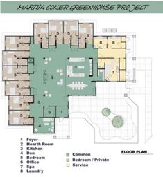 the floor plan for martha court greenhouse project