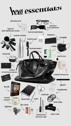 Schul Survival Kits, Everyday Bag Essentials, Uni Bag, School Bag Essentials, Backpack Essentials, Pads Tampons, Inside My Bag, Purse Essentials, Handbag Essentials