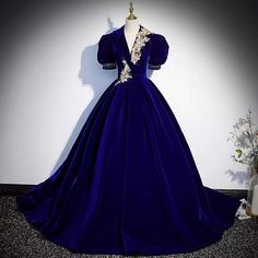 V-neck evening dress, elegant formal dress,blue party dressMaterial:velvetColor:as picture or custom colorNeckline:v-neckBack details:bandageStyle:elegantDress type:ball gown&ltp&gtFeatures:formal,sequin</p>&ltbr/>&ltp&gtCustomized service and Rush order are available.</p>&ltbr/>&ltp&gtThis dress could be custom made, there are no extra cost to do custom size and color.</p>&ltbr/>&ltp&gtPlease leave your phone number for ship Royal Blue V-neck Formal Gown, Elegant V-neck Ball Gown For Evening, Elegant V-neck Velvet Wedding Dress, Royal Blue Ball Gown For Banquet, Royal Ball Gown Evening Dress For Banquet, Fitted V-neck Ball Gown, Royal Ball Gown For Banquet, Velvet Ball Gown For Wedding, Fitted V-neck Ball Gown For Evening