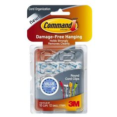 a package of 3 packs of command damage - free hanging clips