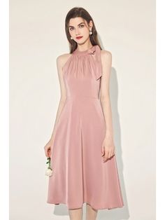 Elegant Pink Aline Midi Party Dress For Weddings Dress For Weddings, Midi Party Dress, Guest Attire, Semi Formal Dresses, Wedding Attire Guest, Pink Midi Dress, Wedding Guests, Formal Attire, Lovely Dresses