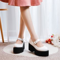 Gender: For Women Style: Fashion,KoreanOccasion: Casual,Party/Club,Office/Career,DressHeel Height: 7.5cmPlatform Height: 6cmSeason: Spring,Summer,Fall/Autumn,WinterPackage Contents: 1 x Shoes (Pair)Size Guide:28 = foot length 18.5-19cm (Foot width=6.5-7cm)29 = foot length 19-19.5cm (Foot width=7cm)30 = foot length 19.5-20cm (Foot width=7-7.5cm)31 = foot length 20-20.5cm (Foot width=7.5cm)32 = foot length 20.5-21cm (Foot width=7.5-8cm)33 = foot length 21-21.5cm (Foot width=8cm)34 = foot length 21 Heels Platform Pumps, Club Office, Lady Mary, Womens Mary Janes, Heels Platform, Platform Block Heels, White Pumps, Career Dress, Shoes Heels Pumps