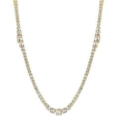 Accessorize in style with this WINX 18k Gold Plated Cubic Zirconia Tri Tennis Necklace. Click on this JEWELRY & WATCHES GUIDE to learn about fit, styles, materials and more! Accessorize in style with this WINX 18k Gold Plated Cubic Zirconia Tri Tennis Necklace. Click on this JEWELRY & WATCHES GUIDE to learn about fit, styles, materials and more! FEATURES Chain length: 18 in. Chain type: tennis Clasp: box Nickel free Metal: brass Plating: rhodium, 18k gold Finish: polished Packaging: pouchSTONE DETAILS Stone type: cubic zirconia Shape: round Setting: prong Gemstones may have been treated to enhance their appearance. Special care may be required. Please visit our Gemstone Treatment & Special Care Guide for more information. Size: 18". Color: Gold Tone. Gender: female. Age Group: adult. Gold Cubic Zirconia Rhinestone Necklace For Formal Occasions, Gold Rhinestone Necklace For Formal Occasions, Gold Cubic Zirconia Bridal Necklace With Diamond Cut, Gold Diamond Cut Cubic Zirconia Bridal Necklace, Gold Bridal Necklace With Diamond Cut Cubic Zirconia, Classic Gold Crystal Bridal Necklace, Gold Bridal Necklace With Brilliant Cut Crystals, Classic Gold Bridal Necklace With Diamond Accents, Gold Tennis Necklace With Prong Setting As Gift