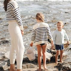 Introducing knits for mom! This premium knit pant takes elevated loungewear to a whole new level. With a casual, tapered fit and perfectly sized pockets, it’s as cozy as it is cute. The cotton-cashmere luxury knit is ultra-soft, perfect for sunset at the beach or relaxing at home. You'll want a pair for every day of the week! make it a set by pairing it with the classic Breton stripe knit sweater. | Minnow | Women's Knit Pant, Cream (Multicolor, Size Large) | Cashmere | Maisonette collects the b Breton Sweater, Neutral Wardrobe, Stripe Knit Sweater, Suit Measurements, Sunset At The Beach, Year Plan, Sweater Fits, Swimming Outfit, Knitting Women Sweater