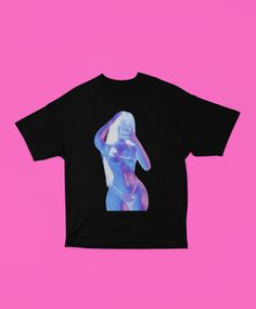 Hey Sadrichgirl show off your style and stand out from the crowd with this one-of-a-kind Street Wear T-shirt. Crafted with a unique Holographic Oversize Y2K Harajuku design, this Unisex T-shirt is sure to be an instant favorite. This lightweight yet heavy cotton tee is perfect for a casual look or can easily be dressed up for a night out. It's made with 100% cotton that's sure to provide comfort throughout the day, and has shoulder tape for extra durability. With its sleek fit and eye-catching d Holographic Tshirts, Oversized Y2k T-shirt With Screen Print, Black Rave T-shirt With Screen Print, Y2k Graphic T-shirt With Relaxed Fit, Rave Style Short Sleeve T-shirt With Letter Print, Oversized Pink Graphic T-shirt, Aesthetic Crew Neck T-shirt With Screen Print, Oversized Y2k Graphic Print Top, Aesthetic Graphic Print Tops For Summer