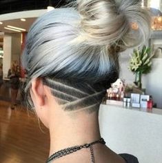 Undercut Hairstyles, Shaved Hair, Undercut, Grey Hair