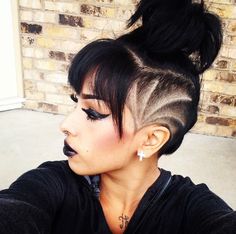 Shaved Hair Designs, Hair Tattoos, Hairstyle Gallery, Undercut Hairstyles, Hair Art, Undercut, Hair Dos