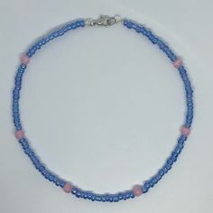 Purple Blue Bead Choker Necklace With Pink Opal Beads, Silver Clasp Closure, Brand New And Handmade By Me! 15” Inch Length, Feel Free To Message Me With Any Questions! <3 Ships Same/Next Day Adjustable Blue Beaded Necklace With Heart Beads, Casual Pink Beaded Necklace With Heart Beads, Casual Blue Necklace With Tiny Beads, Casual Pink Necklace With Round Beads, Handmade Blue Beaded Casual Necklace, Casual Blue Handmade Beaded Necklaces, Casual Blue Beaded Chain Necklace, Casual Handmade Blue Beaded Necklace, Casual Blue Handmade Beaded Necklace