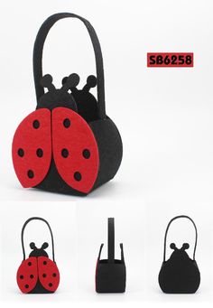 the ladybug purse is designed to look like it's carrying two small bags