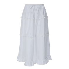 44196406755428|44196406788196|44196406820964 White Ruffled Maxi Skirt For Daywear, Daywear White Ruffled Maxi Skirt, Casual Ruffled Maxi Skirt For Daywear, Crop Top Long Skirt, Top Long Skirt, Popular Clothes, Ruched Crop Top, White Long Skirt, Sets Summer