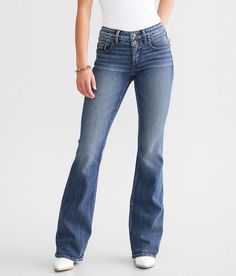 Buckle Black Fit No. 53 Boot Stretch Jean - Blue 24/34, Women's Bisbee5 Superior Stretch (High Stretch) - Superior stretch fabric our highest level of stretch for ultimate movement. Mid-rise Slightly fitted through the hip and thigh 19 bottom opening Shaping and smoothing pocketing Pieced waistband. 57% Cotton 42% Tencel® Lyocell 1% Spandex. Machine wash separately cold water. Do not bleach. Tumble dry low. Iron low. Do not dry clean.. WOMEN'S BUCKLE BLACK JEAN SIZE CONVERSION CHART Waist (size) Buckle Black Jeans, Jean Fits, Buckle Jeans, Womens Jeans Bootcut, Clothing Staples, Black Jean, Clothing Pants, Conversion Chart, 60s Fashion