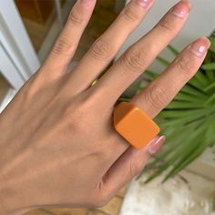 Size: 1.8 cm/ 0.7 in Crop Top Aesthetic, Tøp Aesthetic, Wedding Bride Jewelry, Prom Accessories, Acrylic Ring, Simple Aesthetic, Geometric Ring, Chunky Rings, Jewelry Model