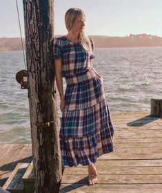 Elena Smocked Top Marine Layer, Smocked Top, Ruffled Sleeves, Sweater Pants, High Waisted Pants, Jumpsuit Dress, Smocking, Looks Great, New Dress