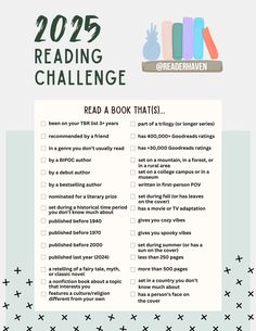 a list for reading challenge with the text reading challenge, read a book that is