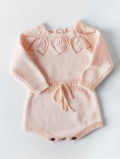 Beautifully crafted children's clothing - High quality, well priced. Shop - babybloomsboutique.com Pattern Jumpsuit, Baby Jumpsuit, Long Romper, Jumpsuit Pattern, Girls Cardigan, Knitted Romper, Boys Romper