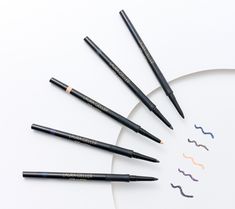 Explore this five-piece collection of Laura Geller's INKcredible Eyeliners for a range of alluring looks. The creamy INKcredible Eyeliner Pencil glides on for vibrant color, and the built-in sharpener helps with precision lining.  How do I use it: Gently pull eyelid taut and line top and/or bottom lash lines. Layer if desired. Cap tightly after using.  From Laura Geller.  Includes: Eyeliner Collection, Eyeliner Pencil, Laura Geller, Pencil Eyeliner, Eyeliner, Lashes, Built In, Pencil, Range