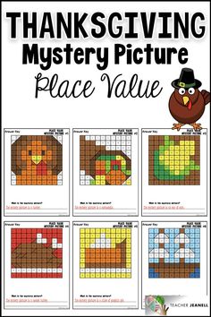 the thanksgiving mystery picture for place value