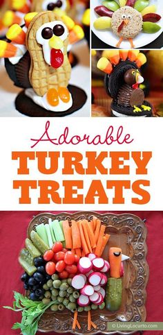 this is a collage of turkey treats