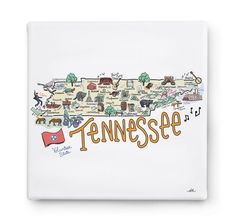 the tennessee state map is shown on a white background