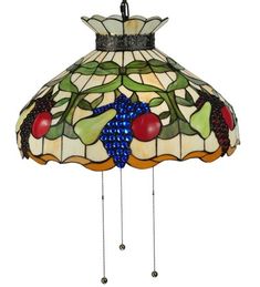 Meyda Tiffany - 132674 - Three Light Pendant - Fruit Tiffany Light, Country Decor Ideas, Tiffany Style Lighting, Drop Ceiling Lighting, Glass Ceiling Pendant, Tiffany Glass, Stained Glass Lamps, Glass Lamps, 3 Light Pendant