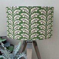 Woodcote - Forest Green - Botanical Leaves - Lampshades Patterned Lampshades, Lamp Shade Ceiling, Handmade Lampshades, Botanical Leaves, Ceiling Light Shades