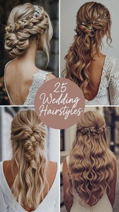 25 Wedding Hairstyles 2025 Ideas: Updos, Veils, Ponytails, and More for Brides & Bridesmaids Curly Hair Bob, Style For Short Hair, Elegant Braids, For Wedding Hairstyles, Styles For Curly Hair, Brunette Bride, Side Swept Curls, Natural Bohemian, Romantic Wedding Hair